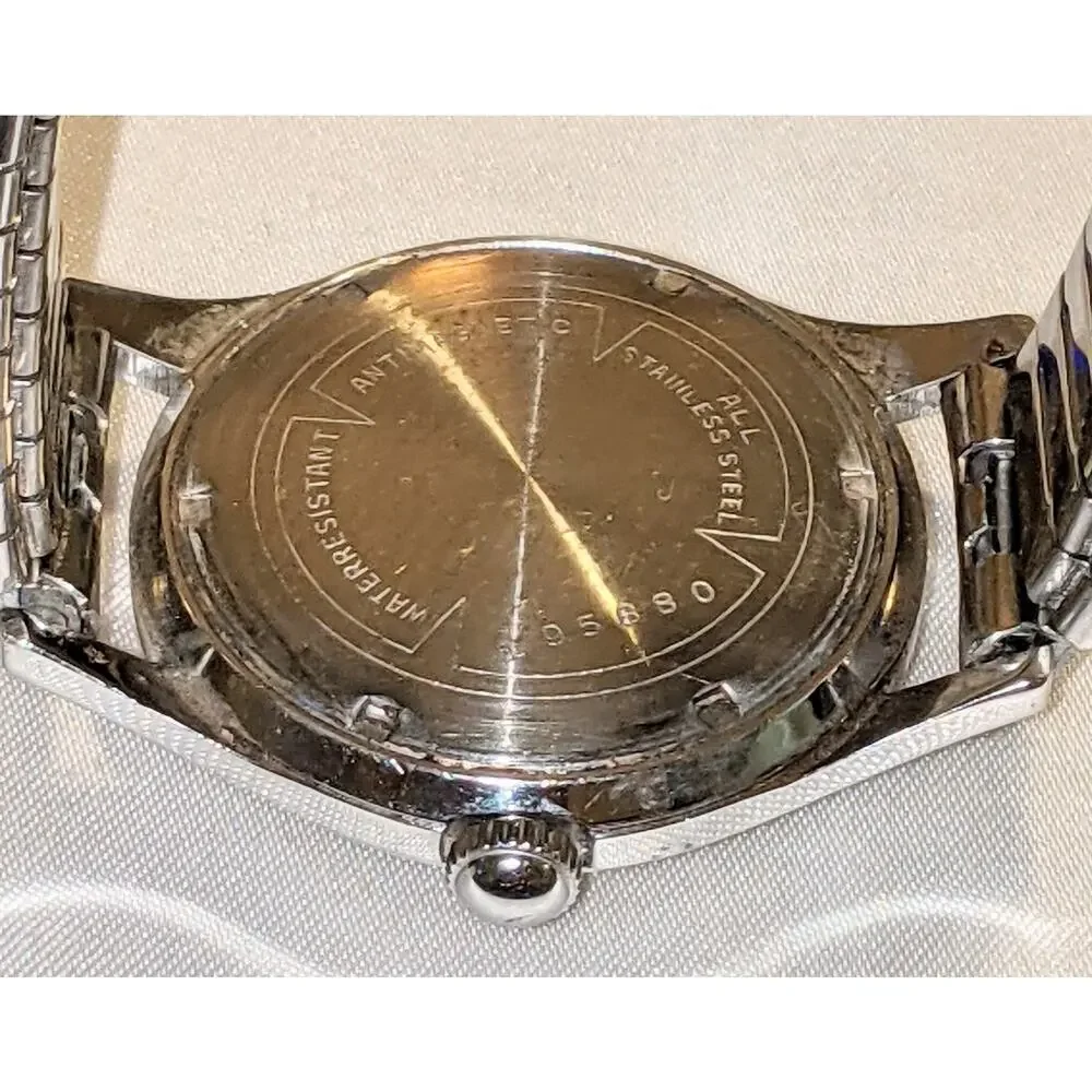 Vintage Pandan Mens Incabloc Mechanical Watch Swiss 17 Jewels Stainless Running
